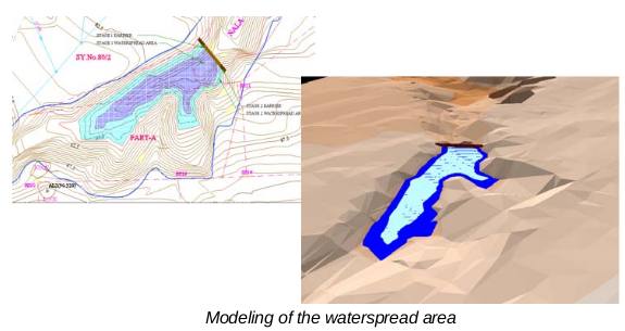 Elevation Model for Construction of Check Dam